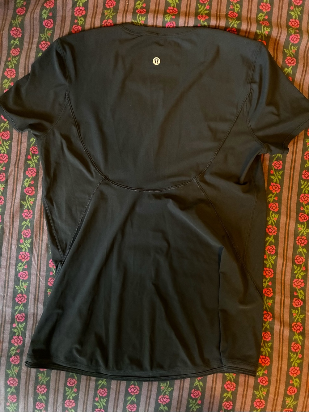 lululemon athletica Women’s Black Crewneck Tee with Accents